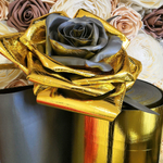 Изолон ППЭ 2 мм Золото с черным основанием - ширина 100 см.