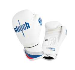 Перчатки боксерские Clinch Olimp бело-синие C111