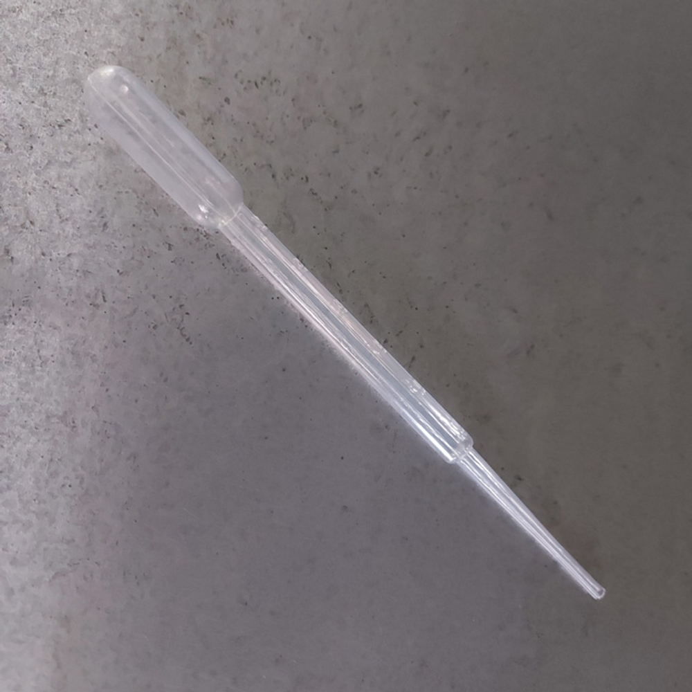 Пипетка Пастера ПЭ, 3.5мл, дл.160мм, градуир., капля 35-55мкл, нестерил., (12006661), шт.