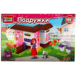 Конструктор пластмассовый 135эл. Подружки "Загородный домик" 20013-PZ (Город мастеров)