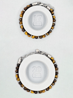 Браслет из тигрового глаза. Натуральный тигровый глаз