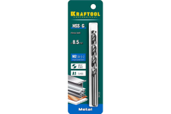 Сверло по металлу HSS-G 8.5 х117мм, сталь М2(S6-5-2) KRAFTOOL