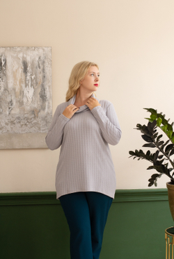 Трикотажная туника 1685АП, Серебро #133Са201685АП