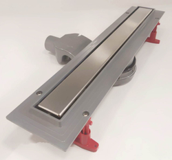 Душевой лоток CK DRAIN 1105-00165 65 см, с мокрым затвором, щелевая/под плитку  решетка из нержавеющей стали