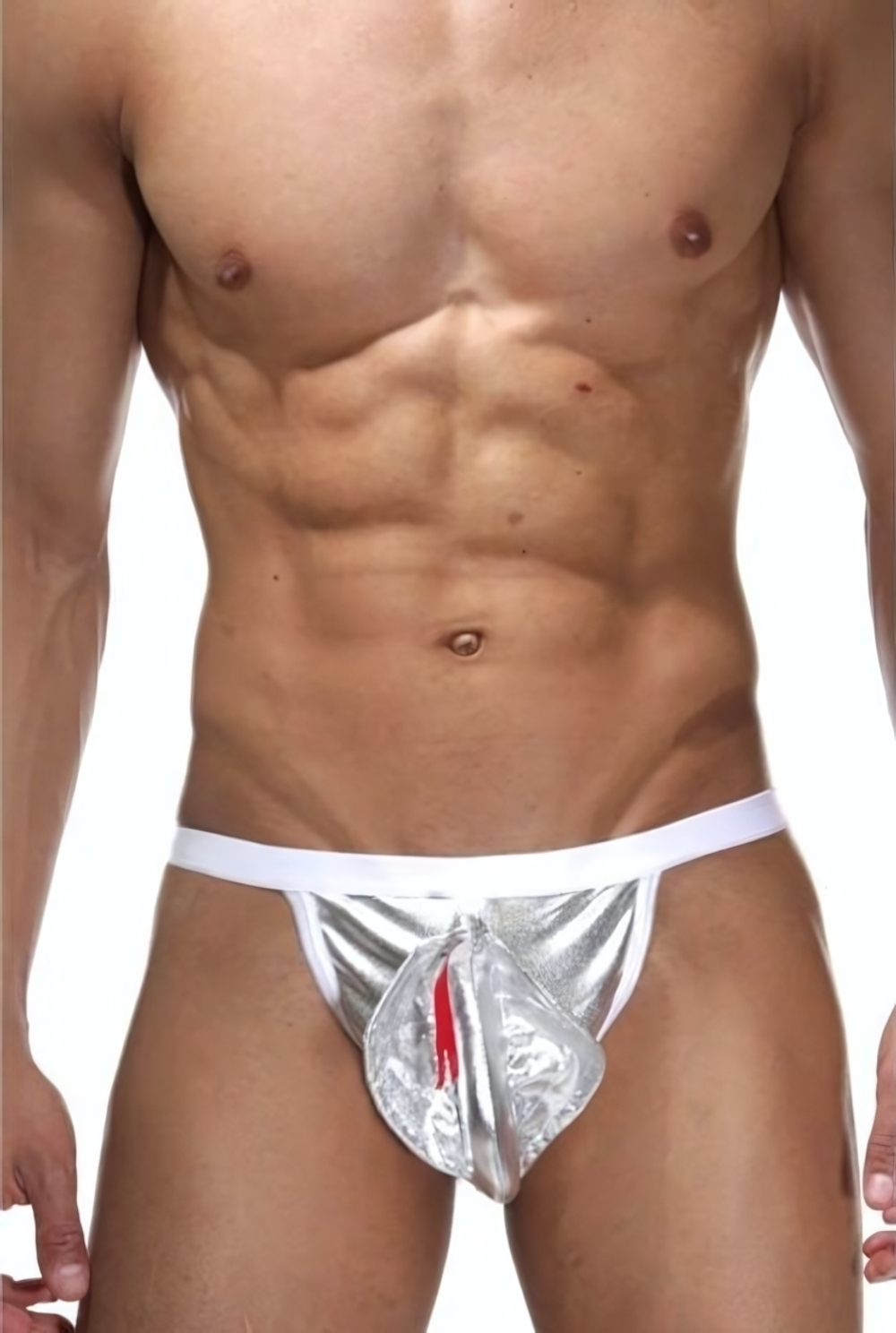 Ролевые трусы с серебристой коброй (Размер: S-M) (Цвет: серебристый)