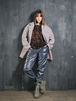 Жакет - полупальто/дымчато -лиловый