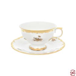 Чайный сервиз Queen's Crown Золотая роза 15 предметов