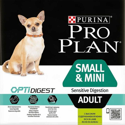 Pro Plan Adult Small&Mini Lamb - сухой корм для собак мелких и карликовых пород с чувствительным пищеварением (ягненок)