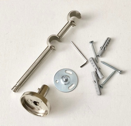 Кронштейн Ост открытый двухрядный d16/16, цвет нержавеющая сталь