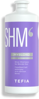 Серебристый шампунь для светлых волос Myblond Tefia Silver Shampoo for Blonde Hair, 1000 мл