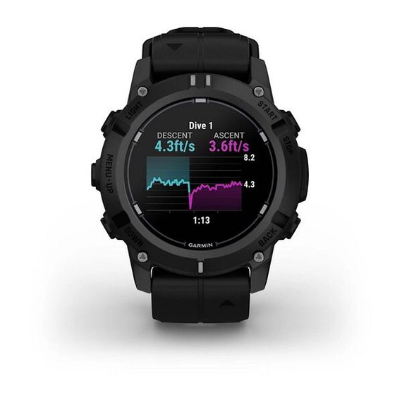Умные часы Garmin Descent G2 Black with Black Band (010-02986-00)