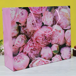 Пакет бумажный 45*32*11см с ручками "Цветы" микс