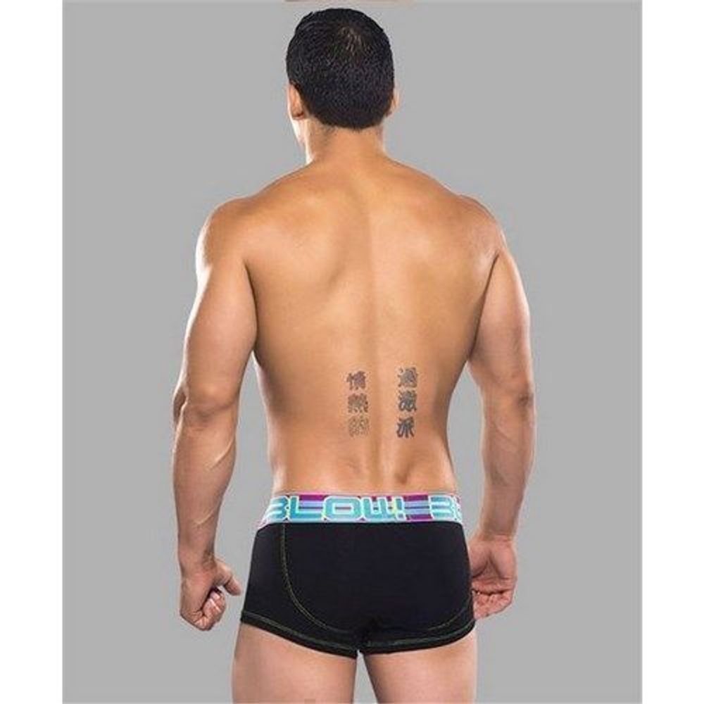 Мужские трусы боксеры черные Andrew Christian Blow! Boxer  AC9702