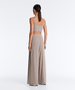 OYSHO Широкие брюки Light Touch, бледно-серый