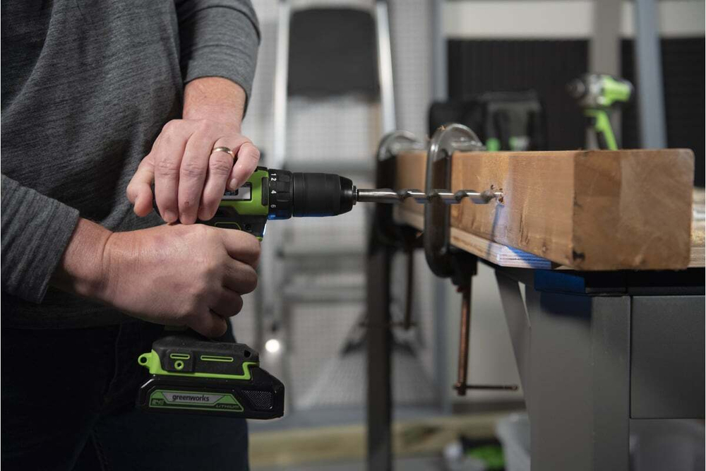 Дрель аккумуляторная GREENWORKS GD24DD60 24 V без акк и з/у   3704107