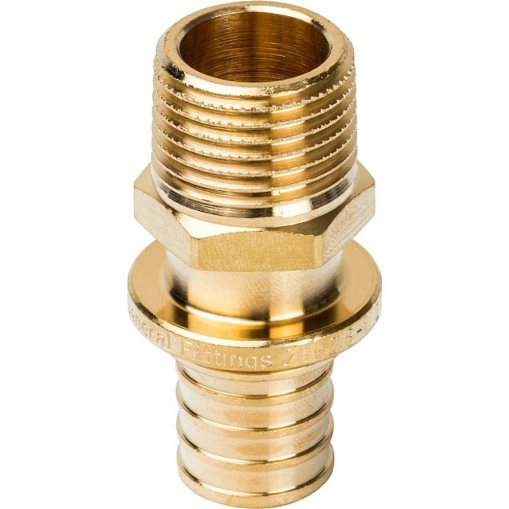 STOUT Переходник с наружной резьбой 20x1/2" аксиальный для труб из сшитого полиэтилена