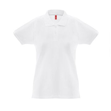 THC MONACO WOMEN WH. Женское поло с короткими рукавами из кардочесанного хлопка