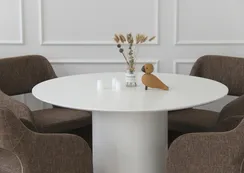 Стол обеденный Type D 110 см основание D 43 см (белый)