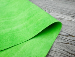 Fluo Lime (1,3-1,5-1,7 мм), цв. ярко-зеленый, замша