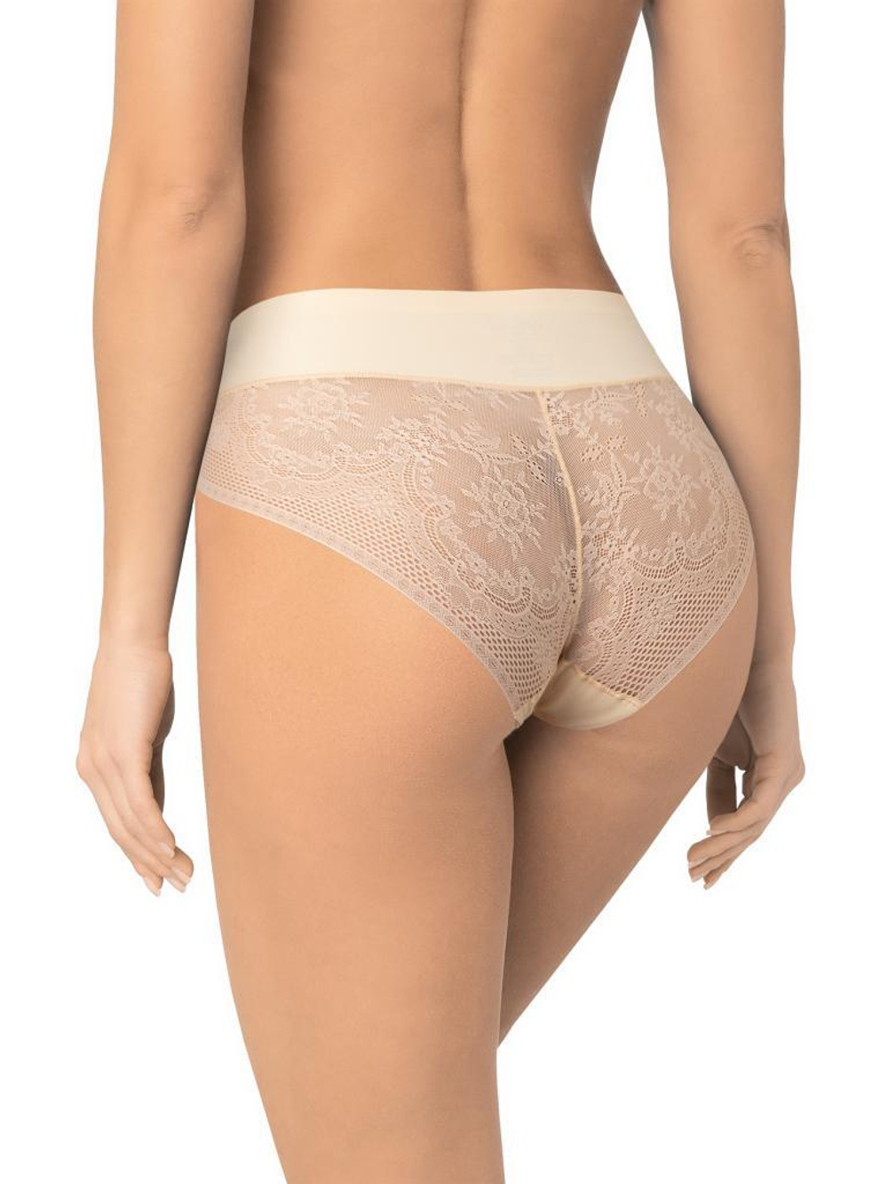 Трусики-макси с соблазнительными кружевными элементами (Размер: XL) (Цвет: черный)