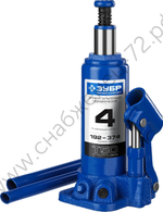 ЗУБР 4 т, 192 - 374 мм, бутылочный гидравлический домкрат, Профессионал (43060-4)