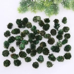 Композиция для декора «Лесные шишки» 10*10*11 см (120гр), изумруд