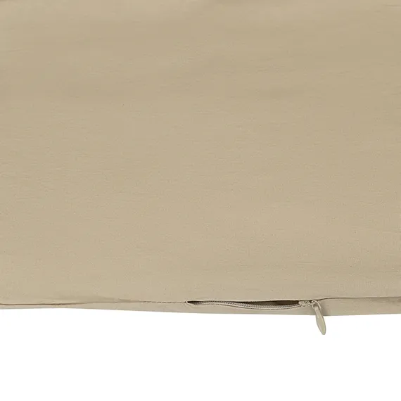 Комплект постельного белья из стираного перкаля бежево-серого цвета из коллекции essential, 200х220 см