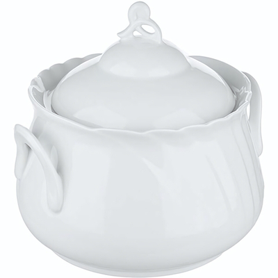 Супница «Голубка» с крышкой;фарфор;2,2л;белый (Цвет: белый)