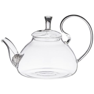 Чайник заварочный стекло, 0.8 л, с ситечком, Agness, 250-136