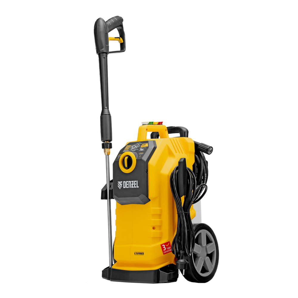 Моечная машина высокого давления K 70 Power, 2500 Вт, 180 бар, 600 л/ч, асинх. двиг.// Denzel