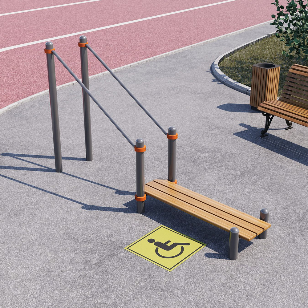 Брусья в подъем со скамьей СВС-136-М