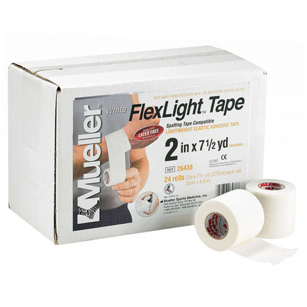 Спортивный тейп перевязочный эластичный FLEX LIGHT Mueller (5,0 см х 6,8 м), белый