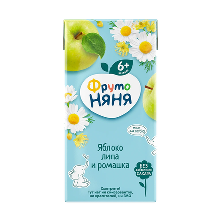 Сок Фруто Няня Яблоко-липа и ромашка 0,2 л