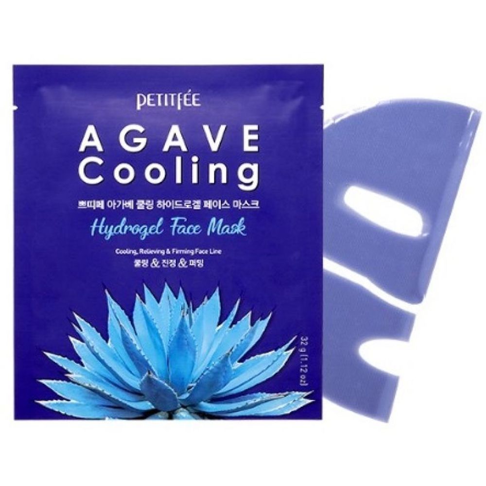 Гидрогелевая маска для лица с Агавой  PETITFEE Agave Cooling Hydrogel Face Mask