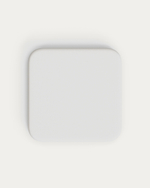 Уличный стол Dina высокий белый из цемента и стали со столешницей 70х70 см