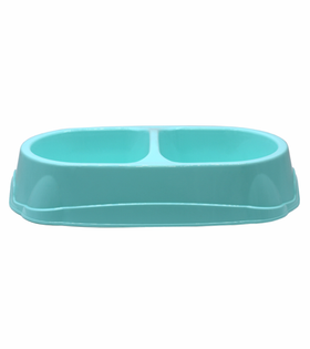 Миска для животных Моськи-Авоськи двойная 2*0,25л. голубая