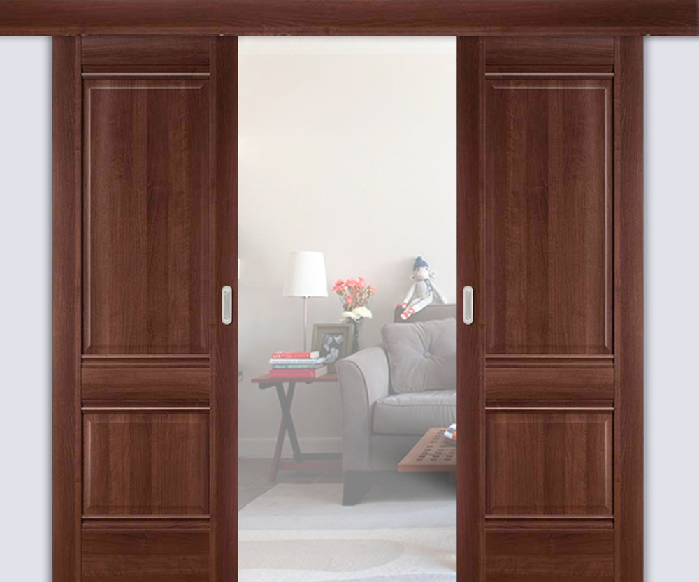 [ТОВАРА НЕТ В НАЛИЧИИ] Дверь межкомнатная раздвижная Профиль Дорс X №1Х-Классика, цвет орех сиена, экошпон, глухая