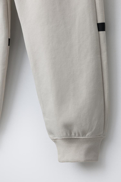 ZARA СПОРТИВНЫЕ БРЮКИ-ДЖОГГЕРЫ ИЗ INTERLOCK, ЭКРЮ