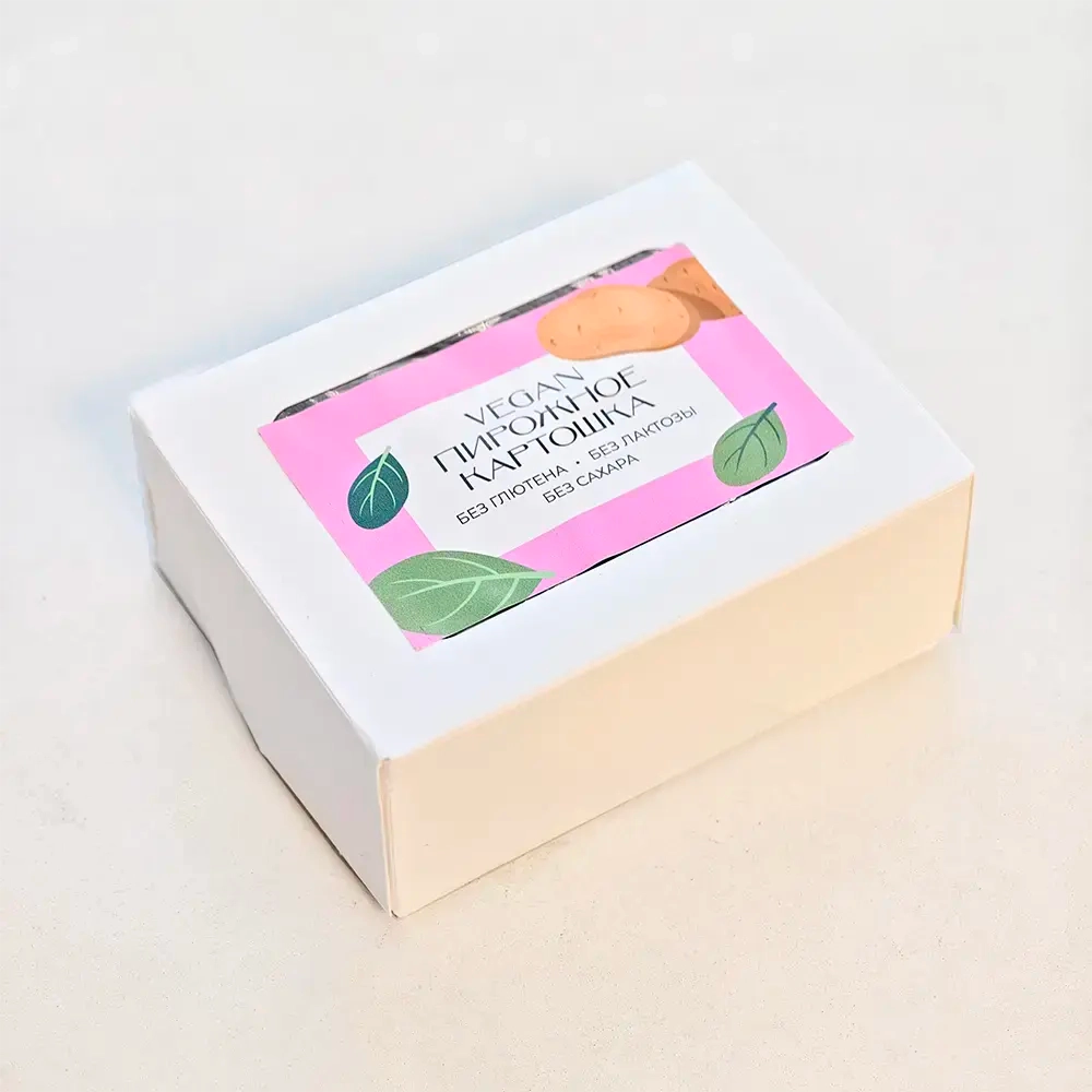 Пирожное “Картошка с ореховой нугой” без глютена, веган "Две Насти", 2 шт., 140 г