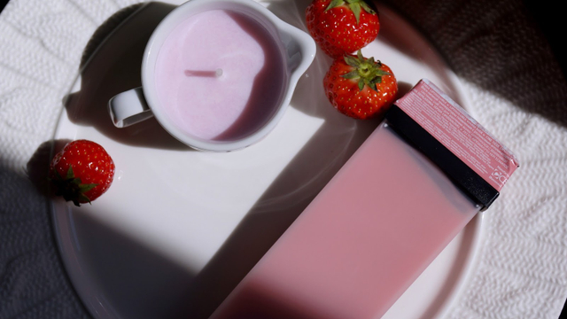 Кассета с воском и роликом - Шампанское с земляникой