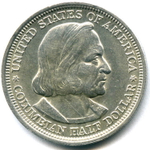1/2 доллара 1893. США XF+ (Колумб)