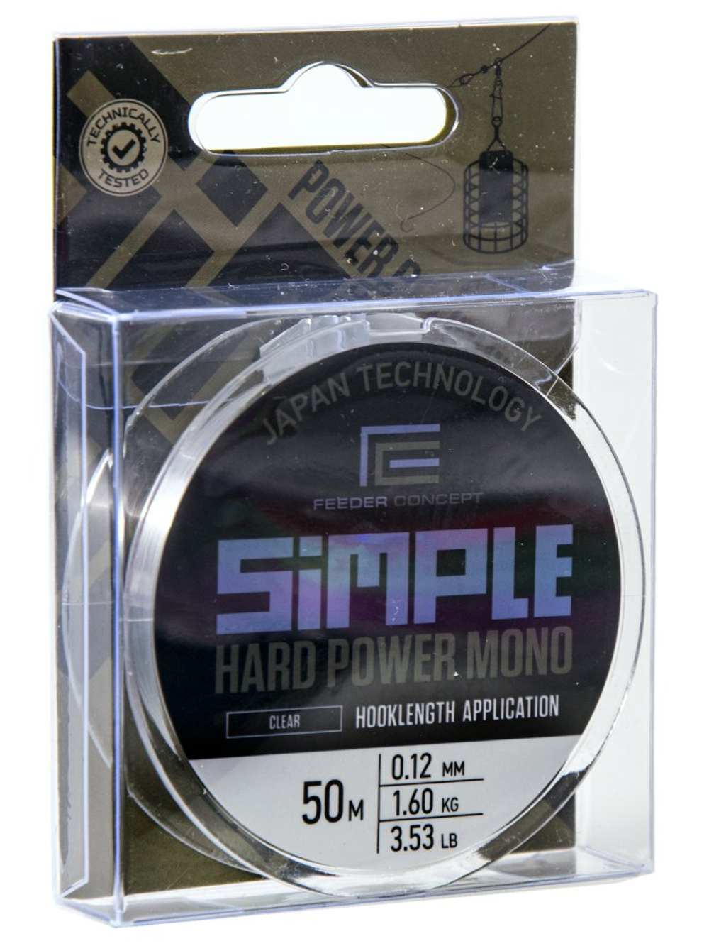 Леска монофильная Feeder Concept Simple Hard Power Mono 50м, 0.12мм