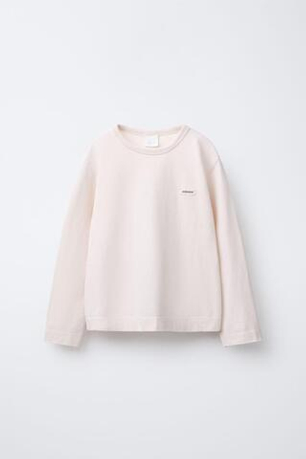 ZARA Х BENSIMON® ФУТБОЛКА С ДЛИННЫМИ РУКАМИ, БЛЕДНО-РОЗОВЫЙ