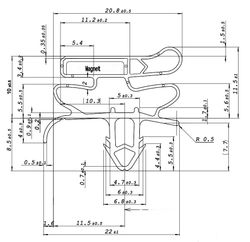 Уплотнитель для холодильника ATLANT INC. ХМ-4012-080 х.к. 860*560 мм (010 АНАЛОГ)