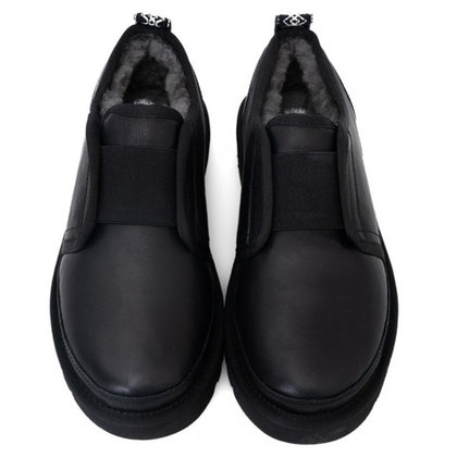 UGG Mens Slippers Flex Leather Black