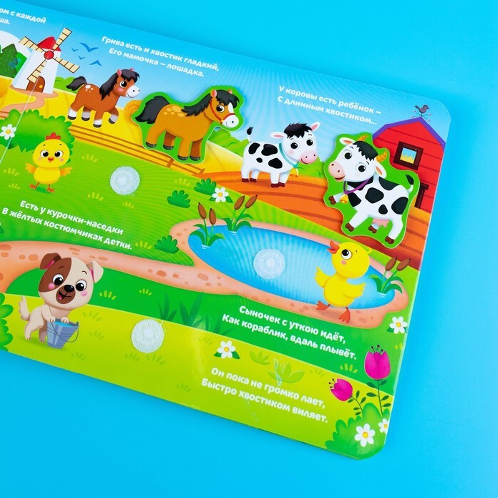 Книжка с липучками «Кто живёт на ферме?»