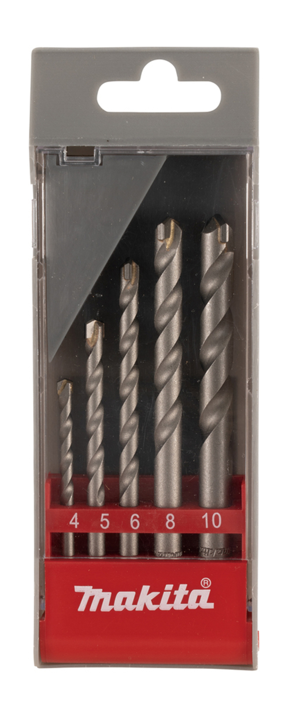 Набор сверл по бетону 5 шт. (4,5,6,8,10 мм). Makita D-05175 Каменная кладка 4, 5, 6, 8, 10 мм