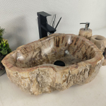 Раковина из окаменелого дерева OD-64691 49*37*15 0175