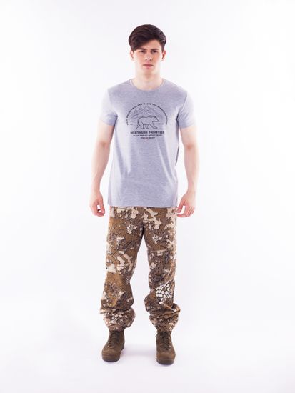 Футболка "NORTHERN FRONTIER" (Серый меланж)
