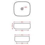 Раковина накладная Artceram Cognac 46 COL007 01 00 Bianco
